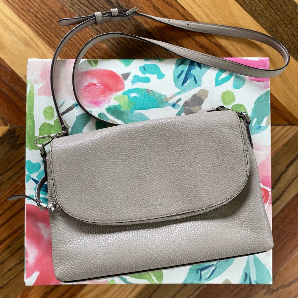 Gray Kate Spade Crossbody Purse